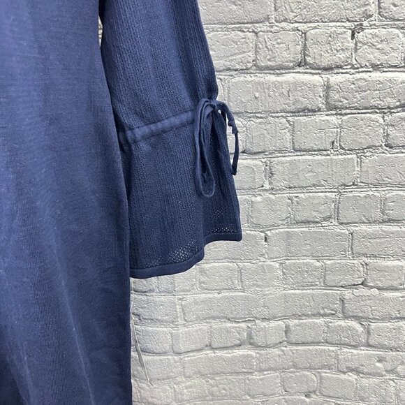 Nina Leonard Mock Neck Solid  Blue Sweater Dress Size XL - Picture 3 of 9